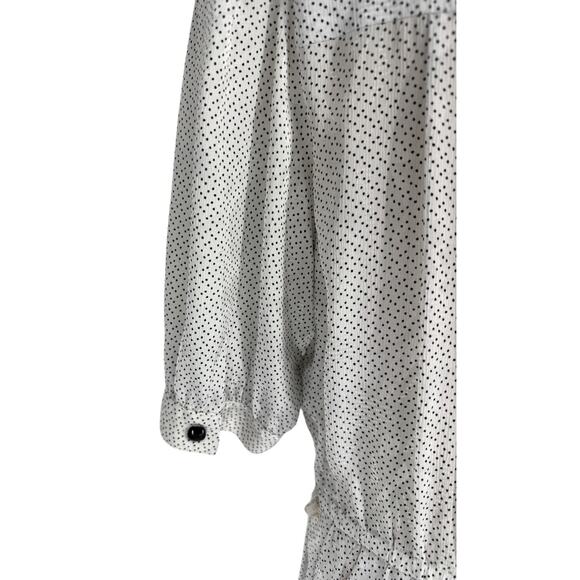 Vintage Liz Claiborne Floral Button Pleated Tea Dress 10 Petites Chiffon Silky - Picture 7 of 16